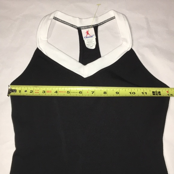chasse Tops - Chasse black & white racer back v neck top XS NWT